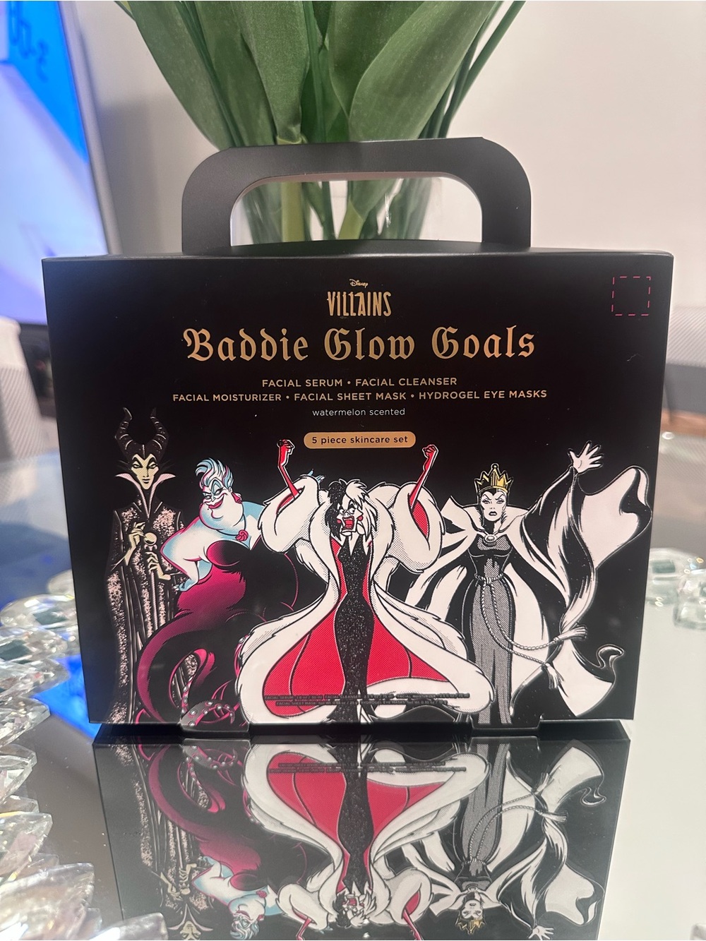 Disney Villains Baddie Glow Goals 5pc Skincare Gift Set NWT Watermelon Scented